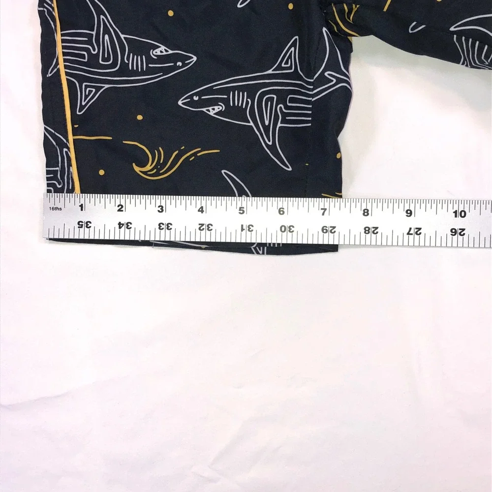 Art Class Kids Rash Guard and Shark Board Shorts Set Grey Black Size S 6/7